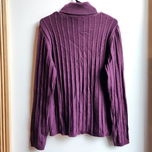Ann Taylor Purple Ribbed Turtleneck Size Large - Picture 13 of 14